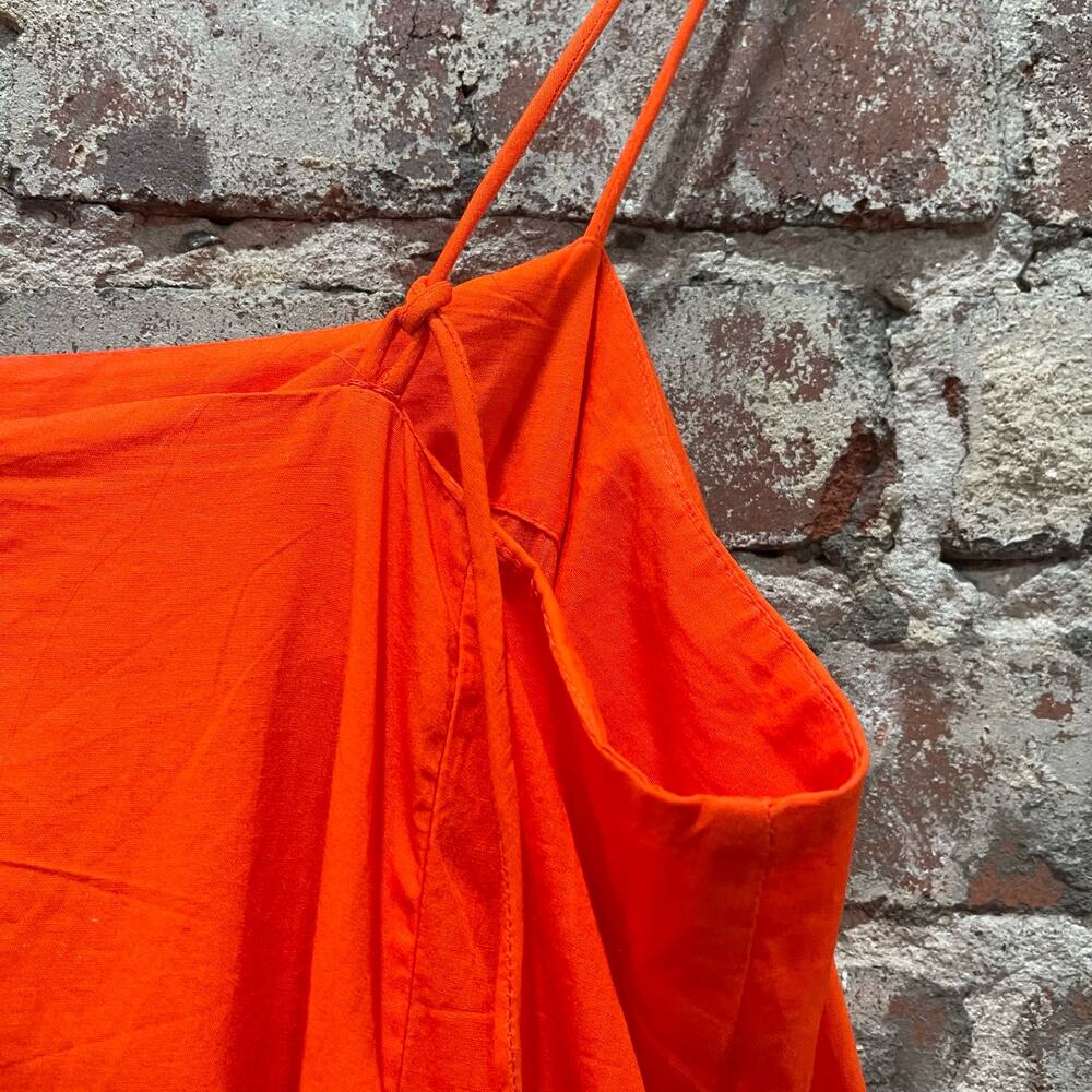 Free People Bright Orange Spaghetti-Strap Mini Dress - Picture 7 of 10